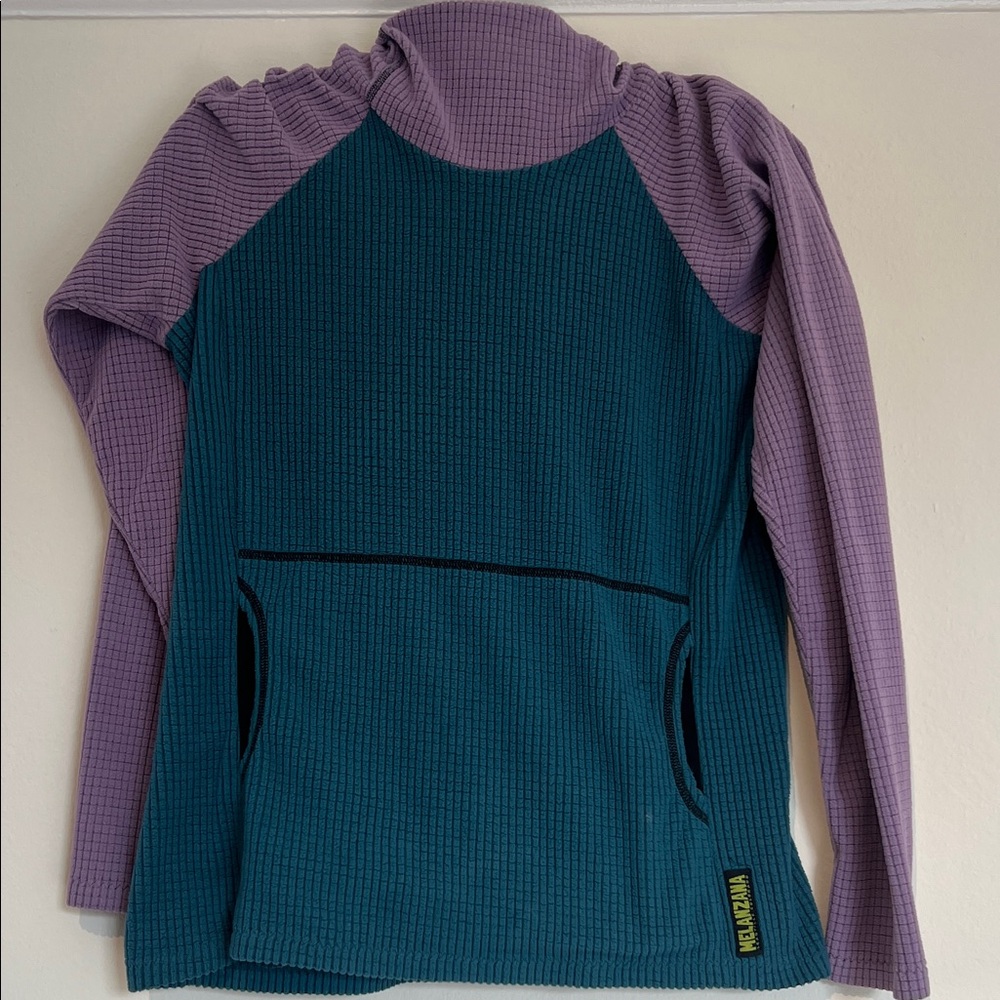 Melanzana Teal and Purple Hoodie